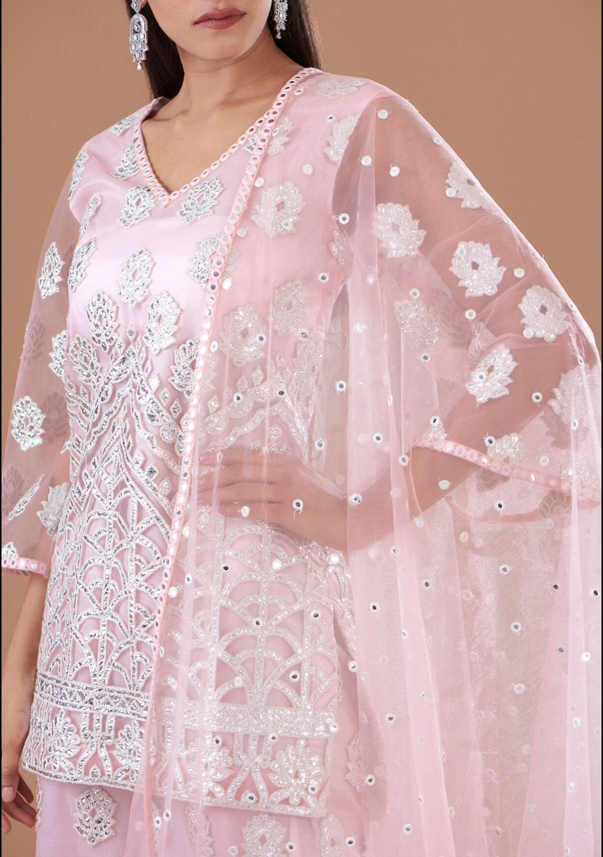 PINK FOIL WORK COORD SET