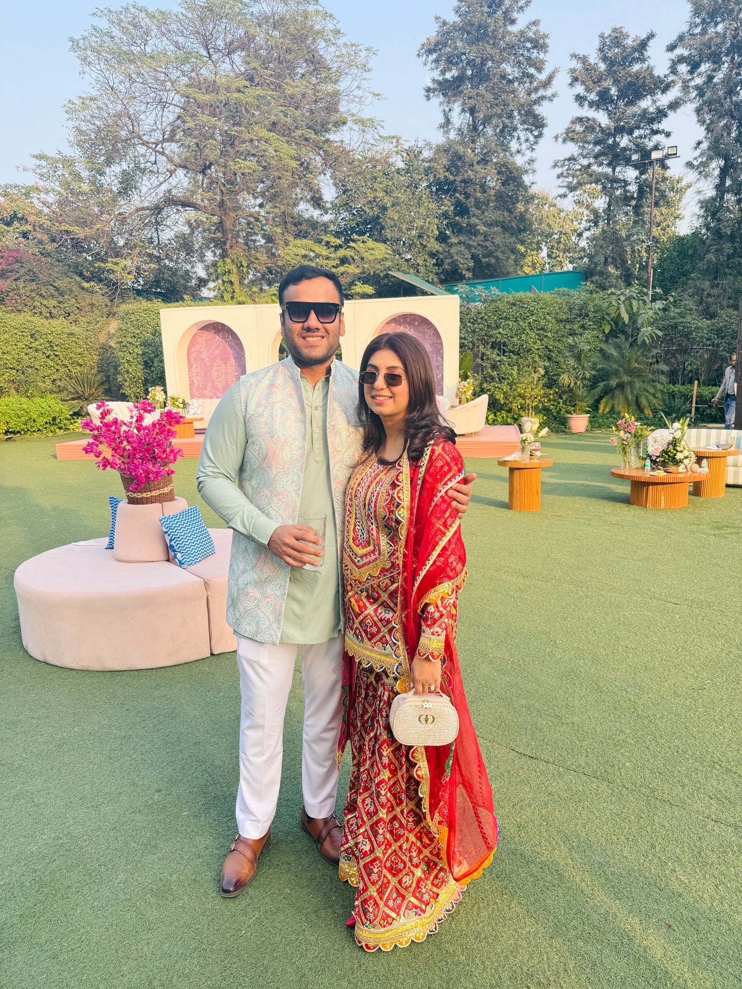 NIKITA KHURANA IN RED PATOLA SHARARA SET