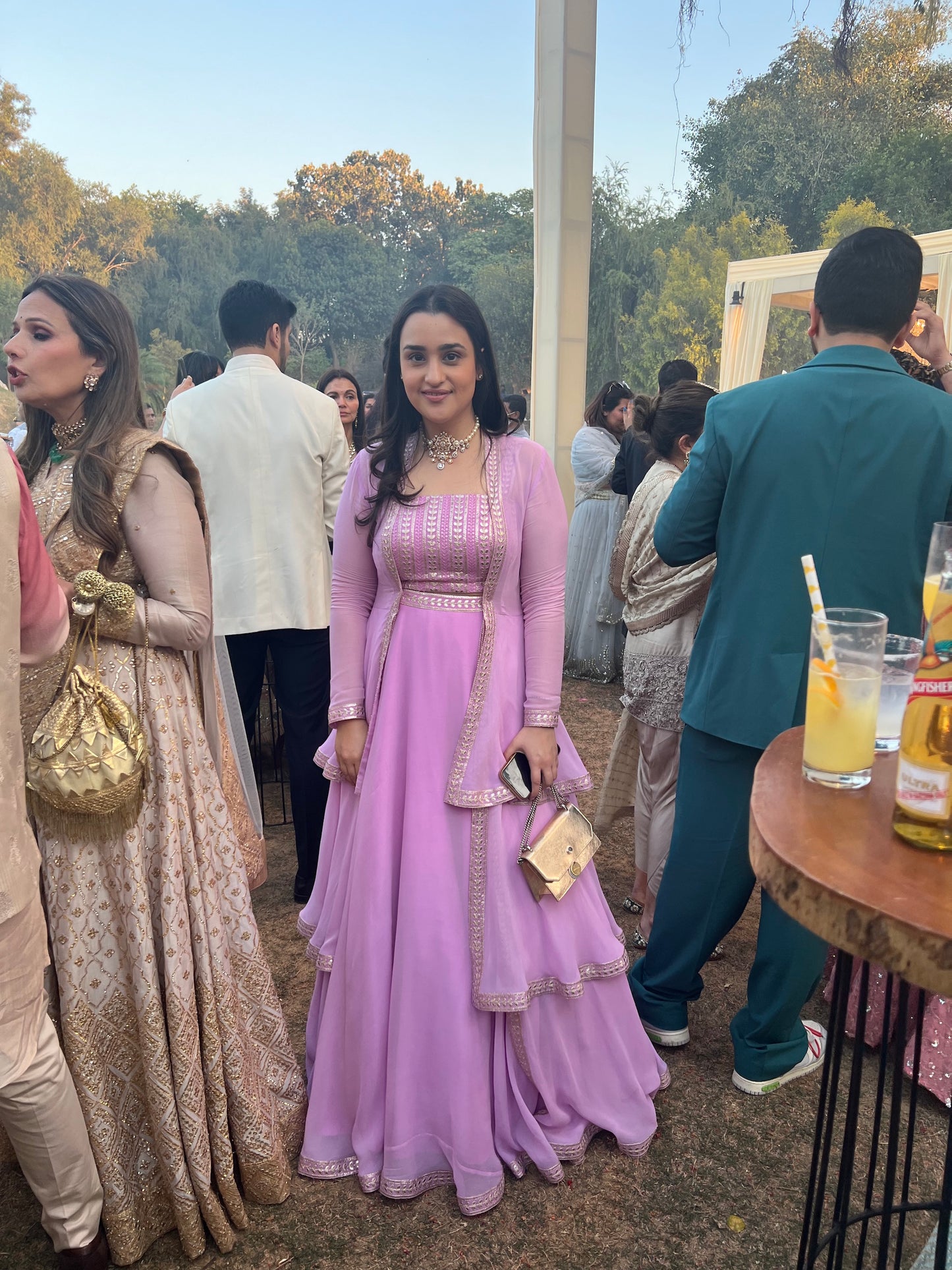 PINK GOTA WORK 3 PIECE SET