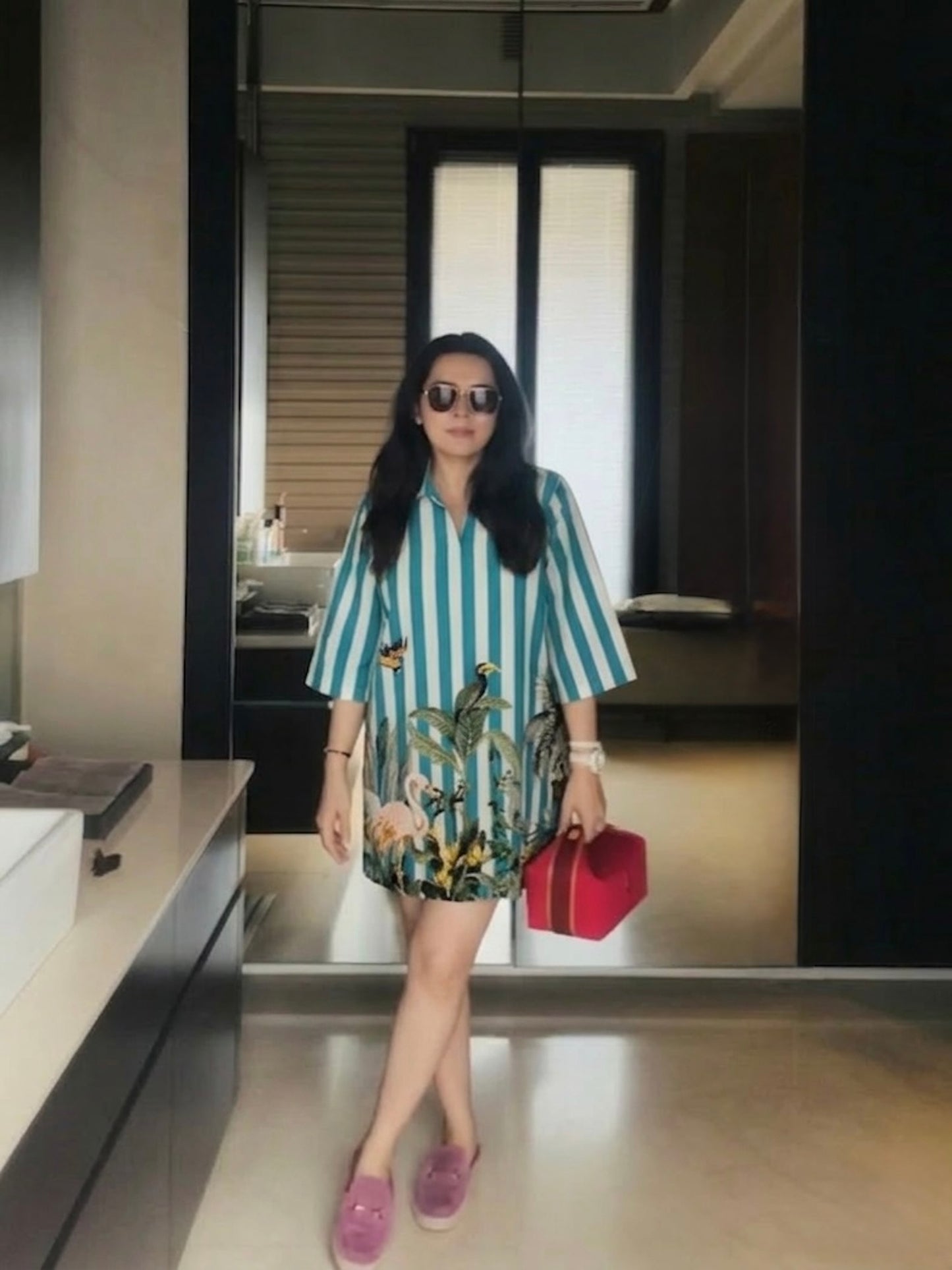 TANYA NARANG IN BLUE COTTON DRESS