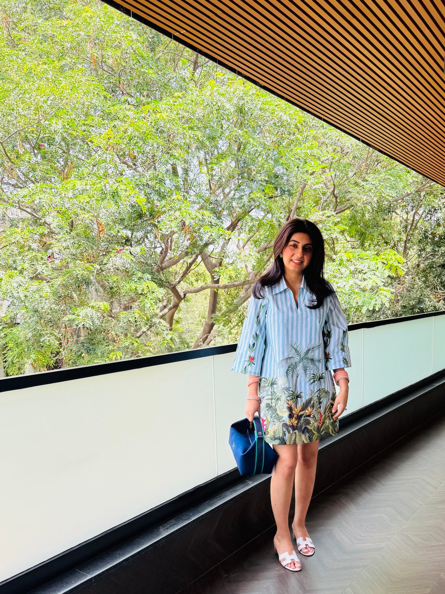 NIKITA KHURANA IN BLUE COTTON DRESS