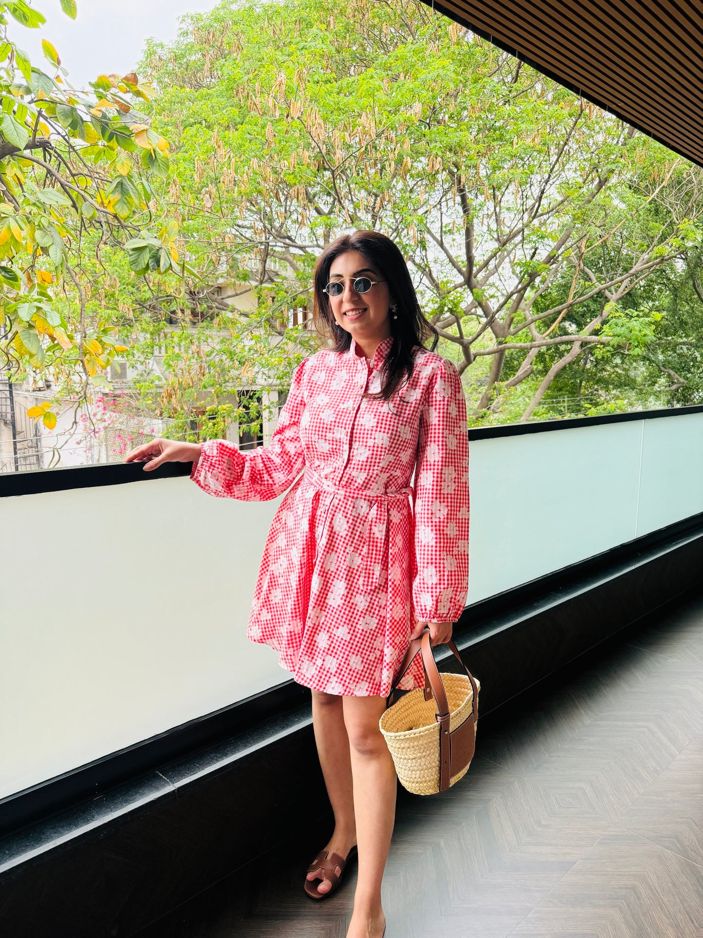 NIKITA KHURANA IN RED COTTON DRESS