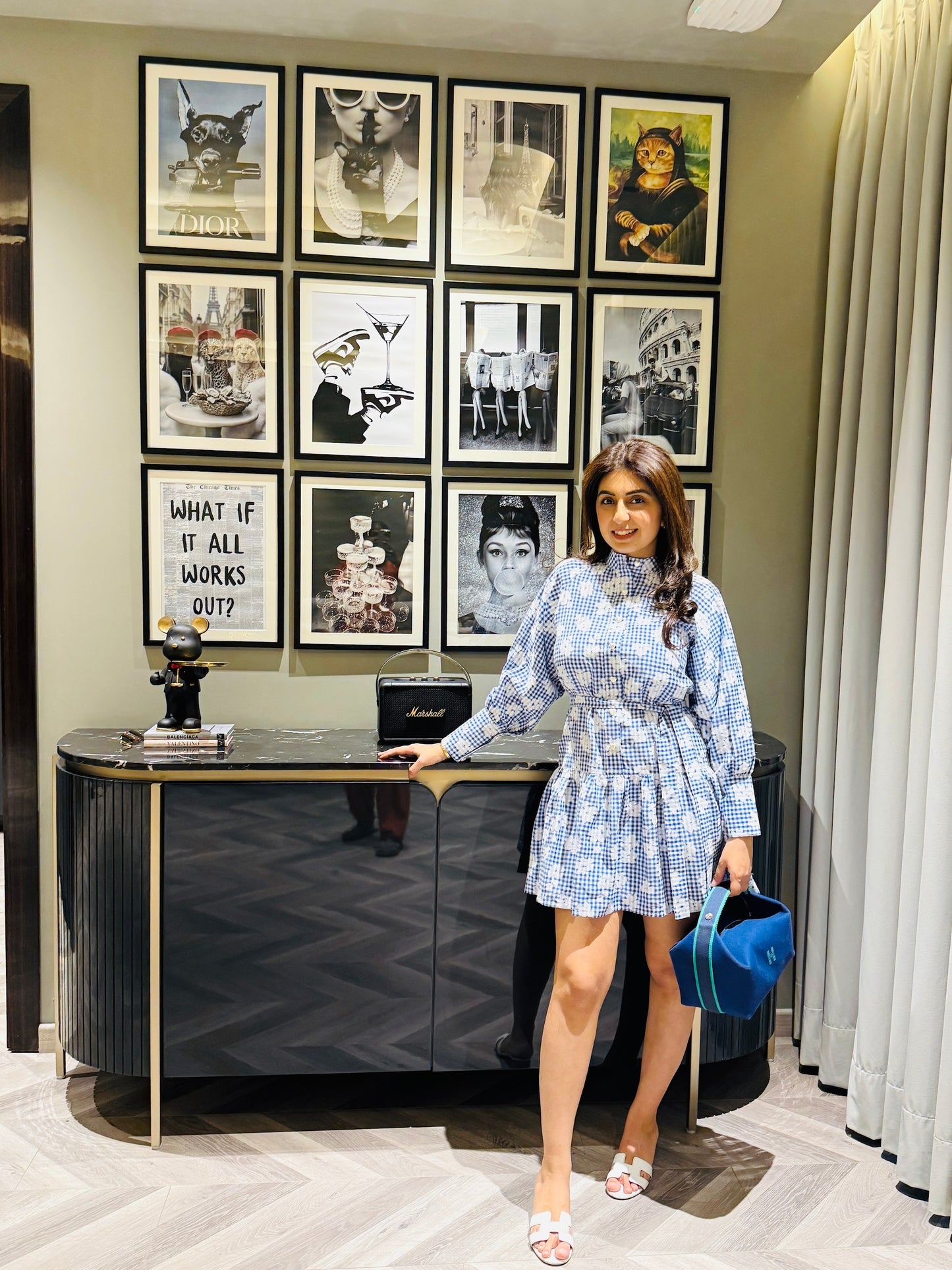 NIKITA KHURANA IN BLUE COTTON DRESS