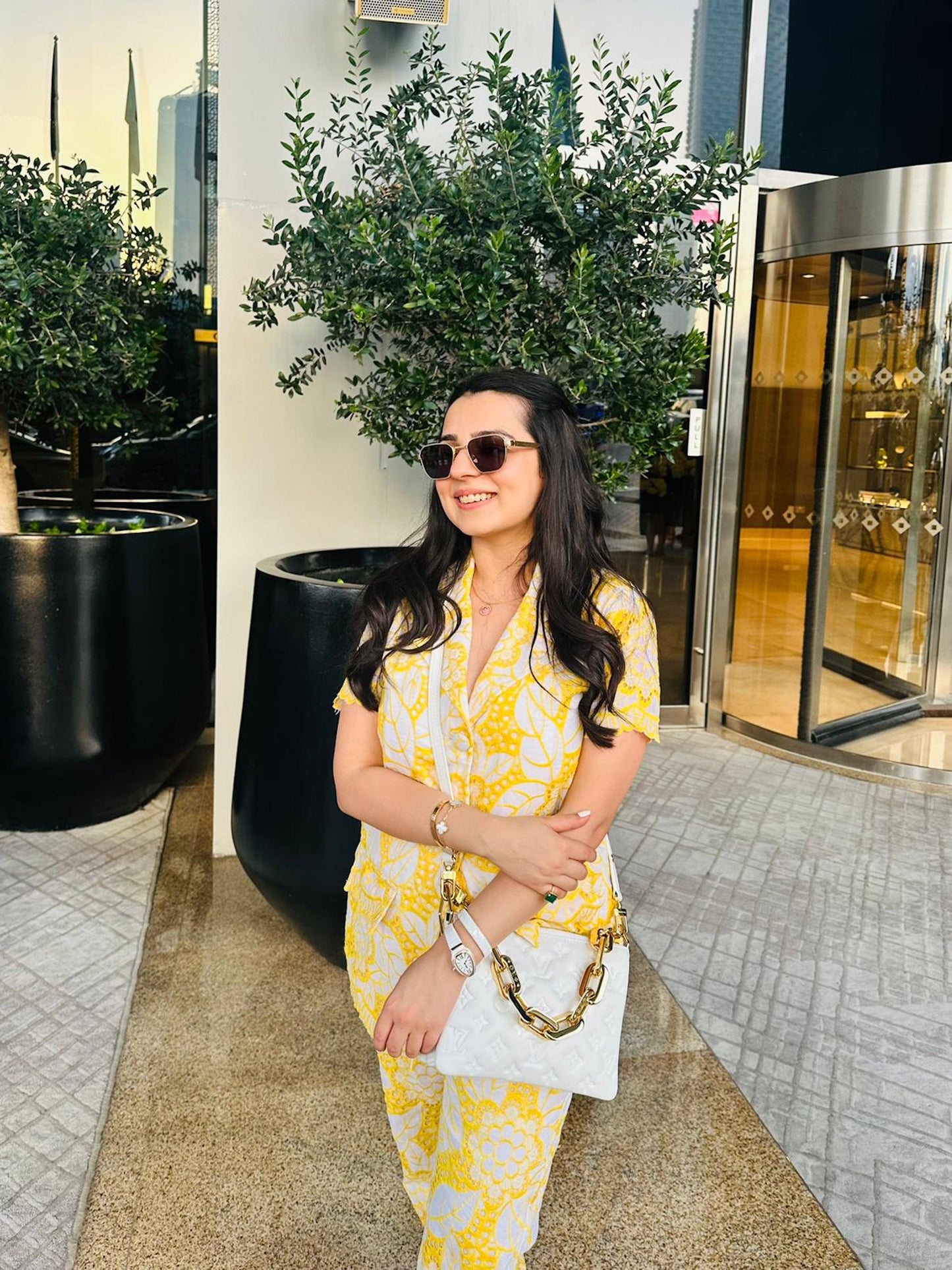 TANYA NARANG IN YELLOW COTTON COORD SET