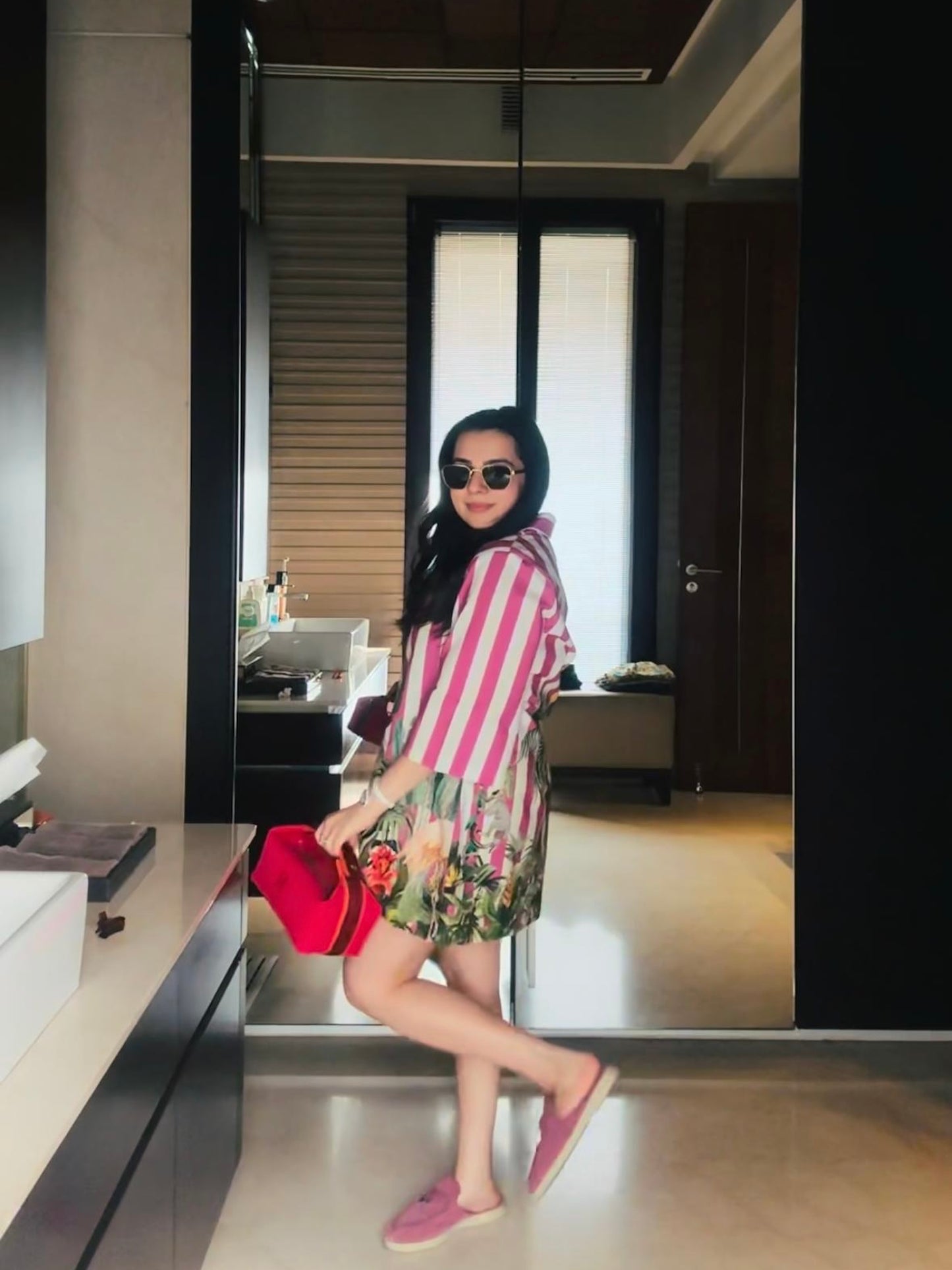 TANYA NARANG IN PINK COTTON DRESS