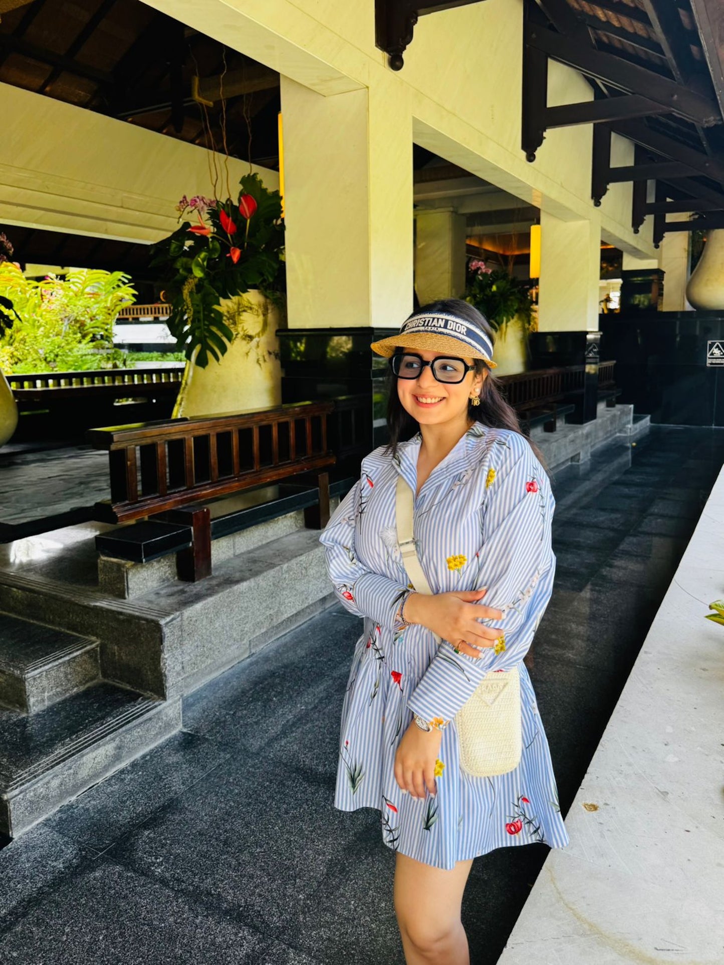 TANYA NARANG IN BLUE COTTON DRESS