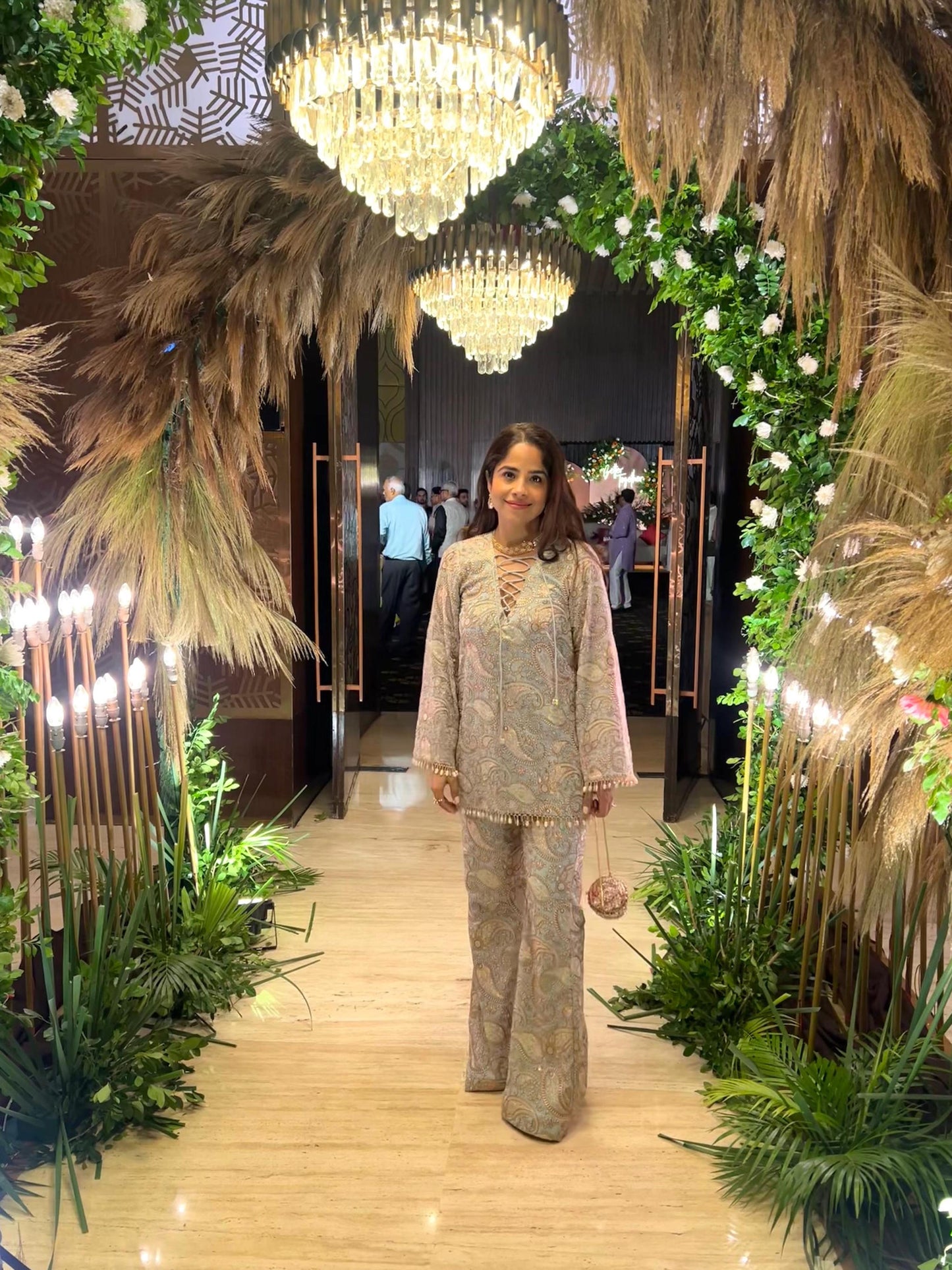 GREY MULTI COLOR EMBROIDERED COORD SET