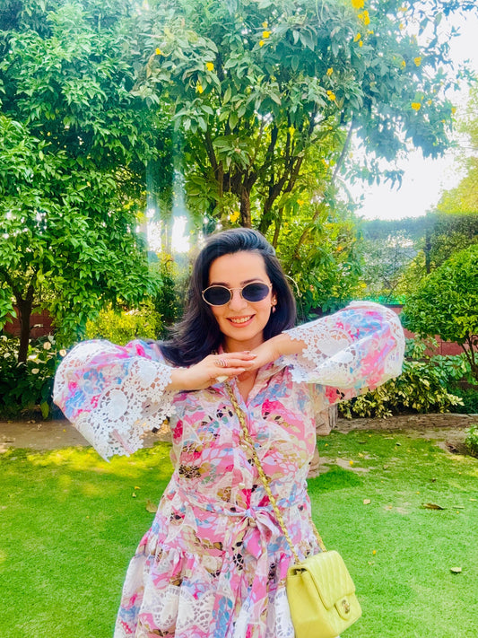 TANYA NARANG IN PINK COTTON DRESS