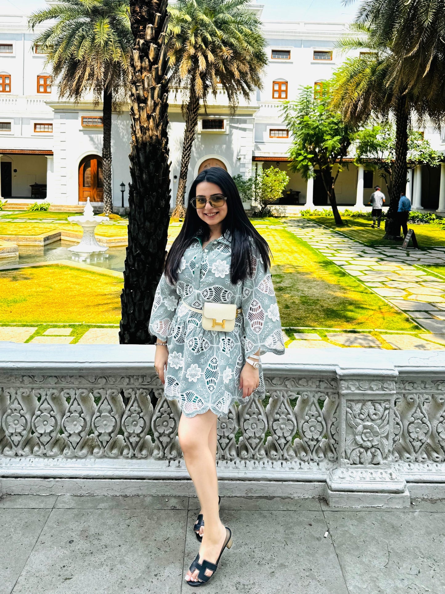 TANYA NARANG IN GREEN COTTON DRESS