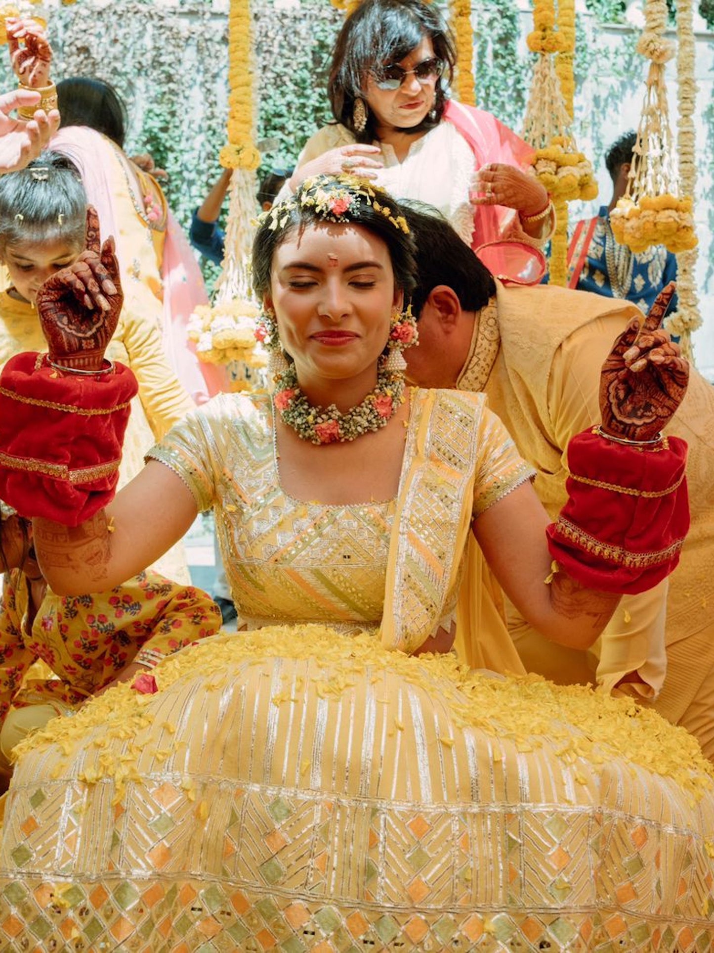 PRIYANKA SETHI IN YELLOW GOTA WORK LEHENGA SET