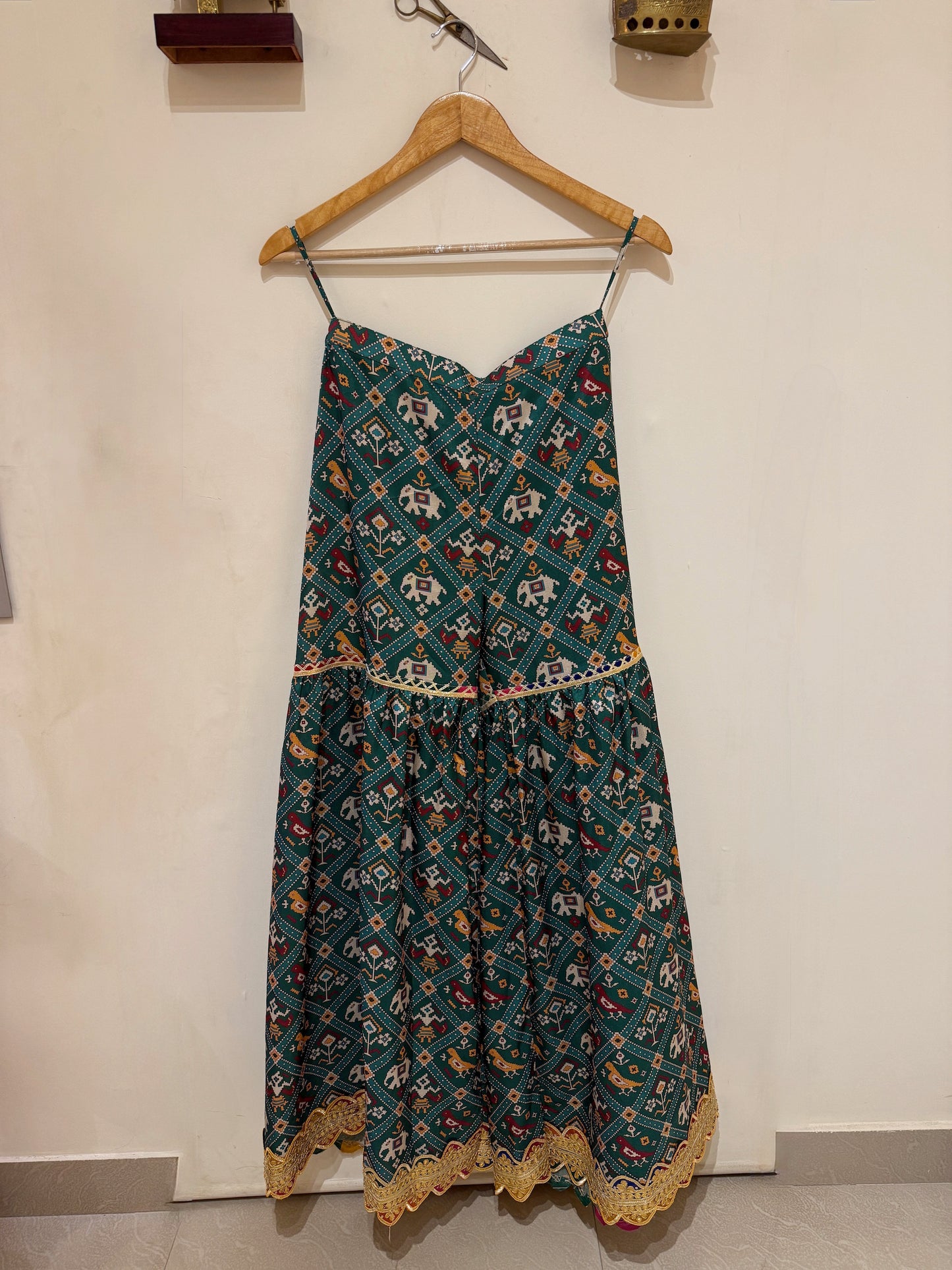 GREEN PATOLA SHARARA SET