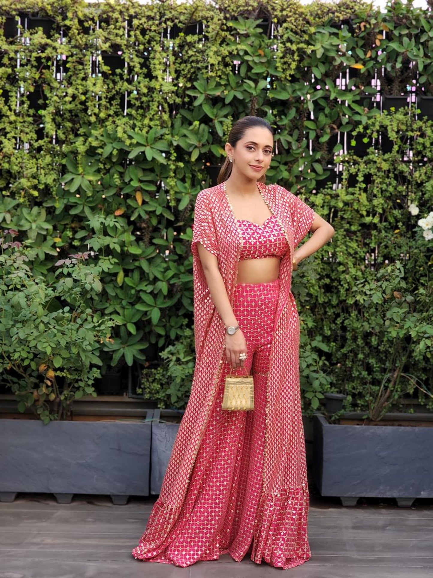 SIYA YADAV IN RANI PINK ZARI & SEQUIN 3 PIECE SET