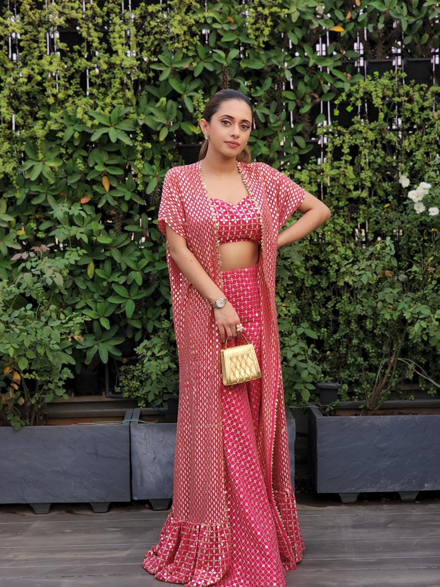 SIYA YADAV IN RANI PINK ZARI & SEQUIN 3 PIECE SET