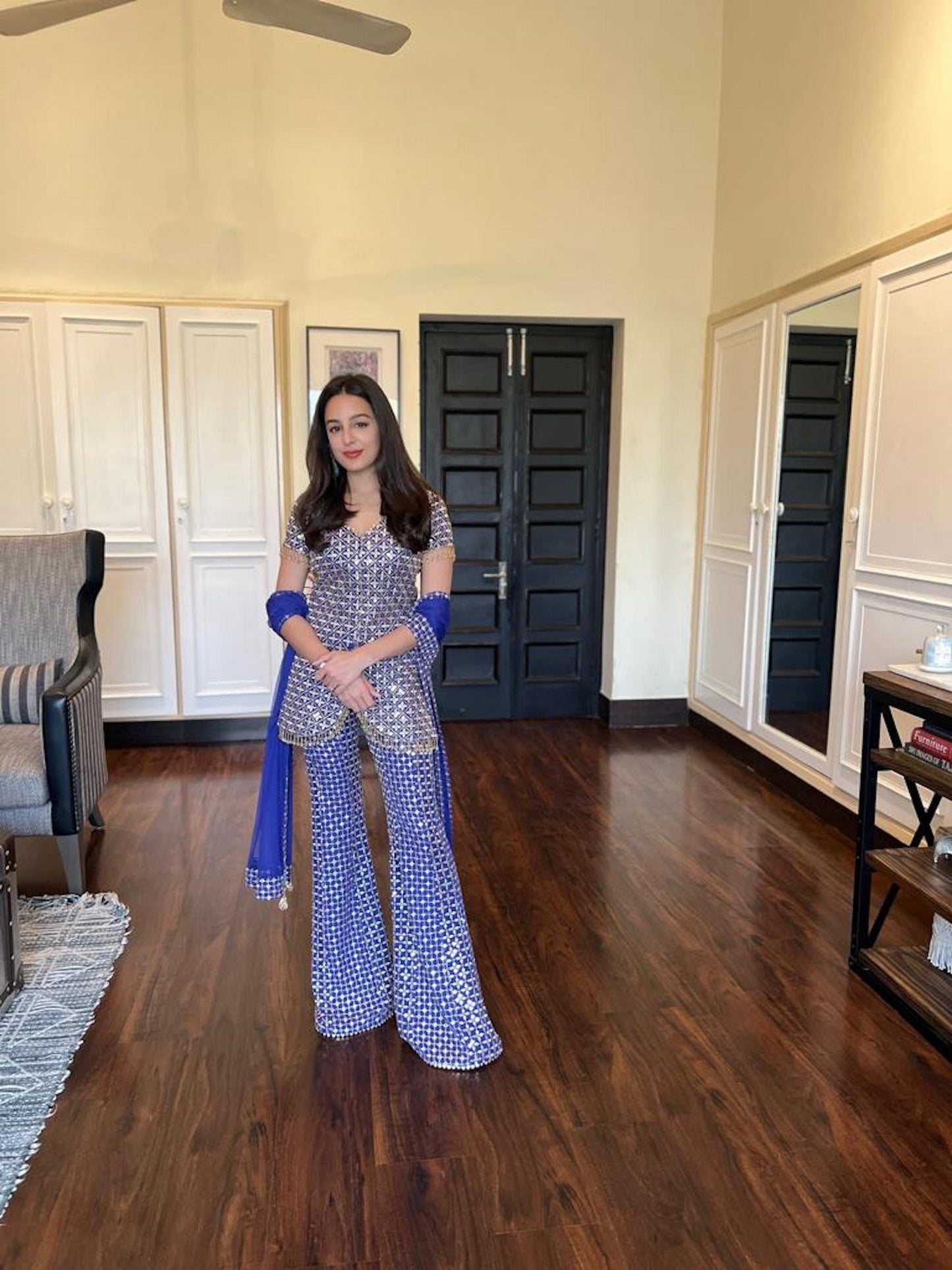 TARINI MANCHANDA IN PURPLE ZARI & SEQUIN COORD SET