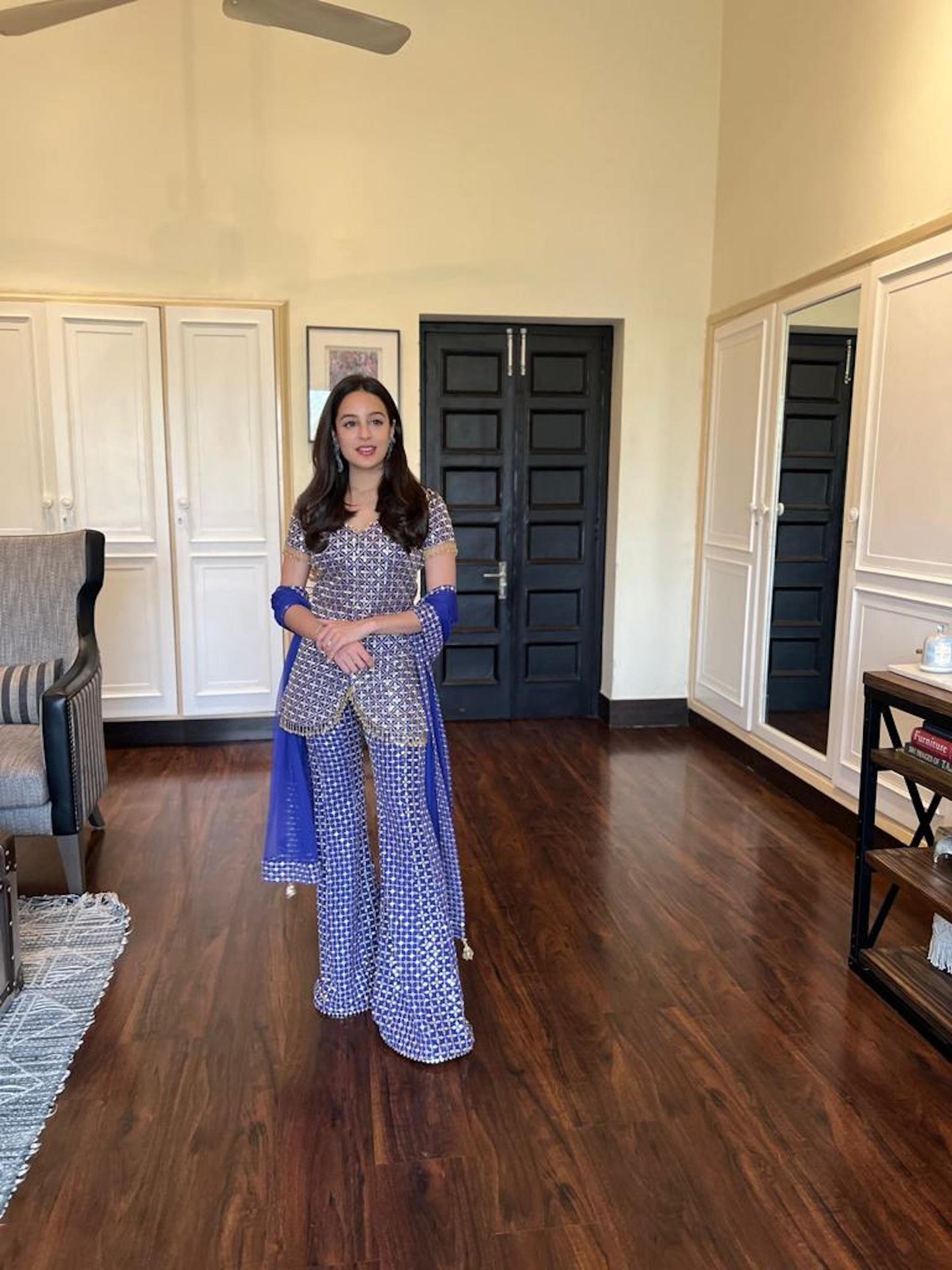 TARINI MANCHANDA IN PURPLE ZARI & SEQUIN COORD SET