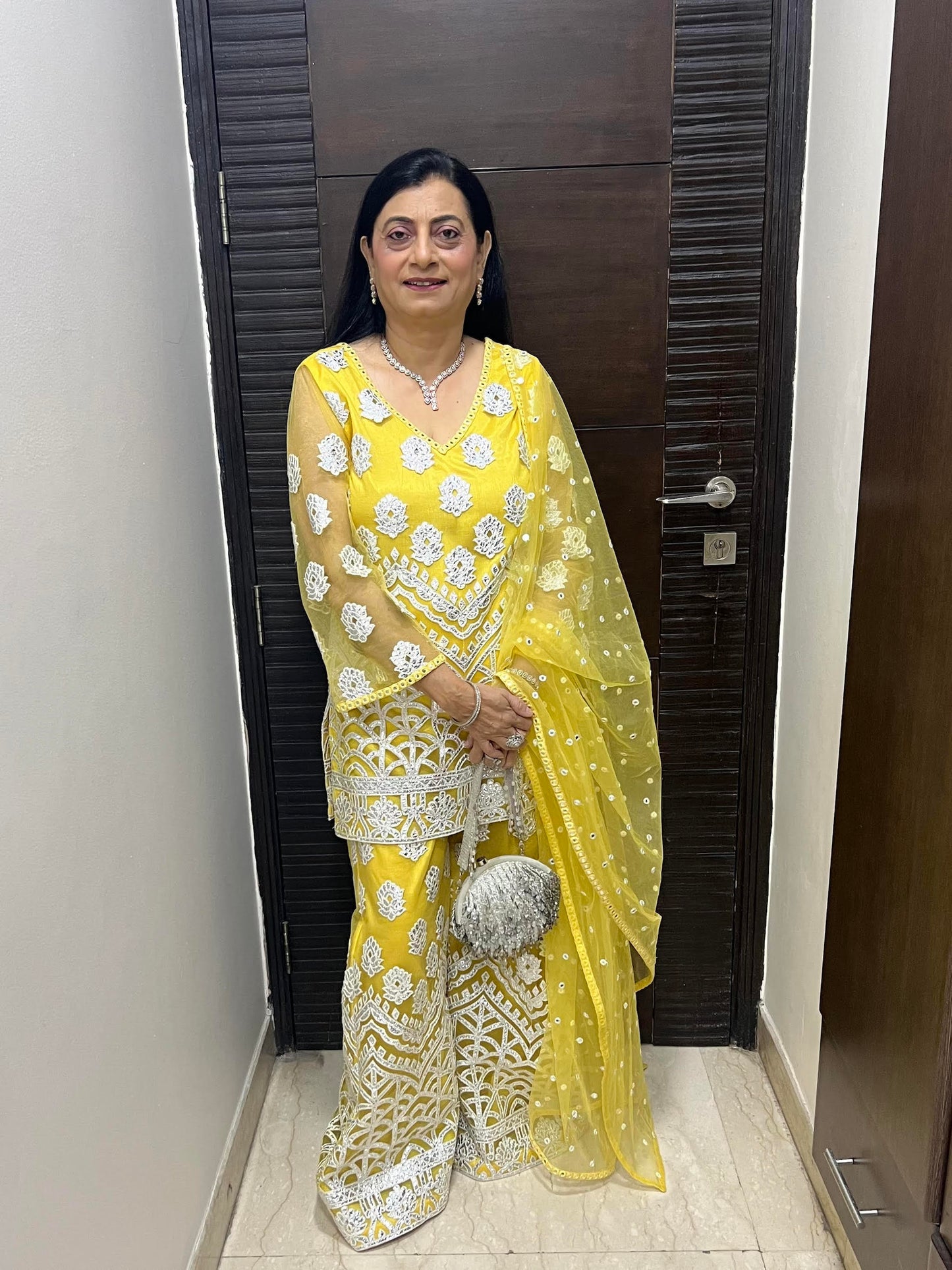 YELLOW FOIL WORK COORD SET