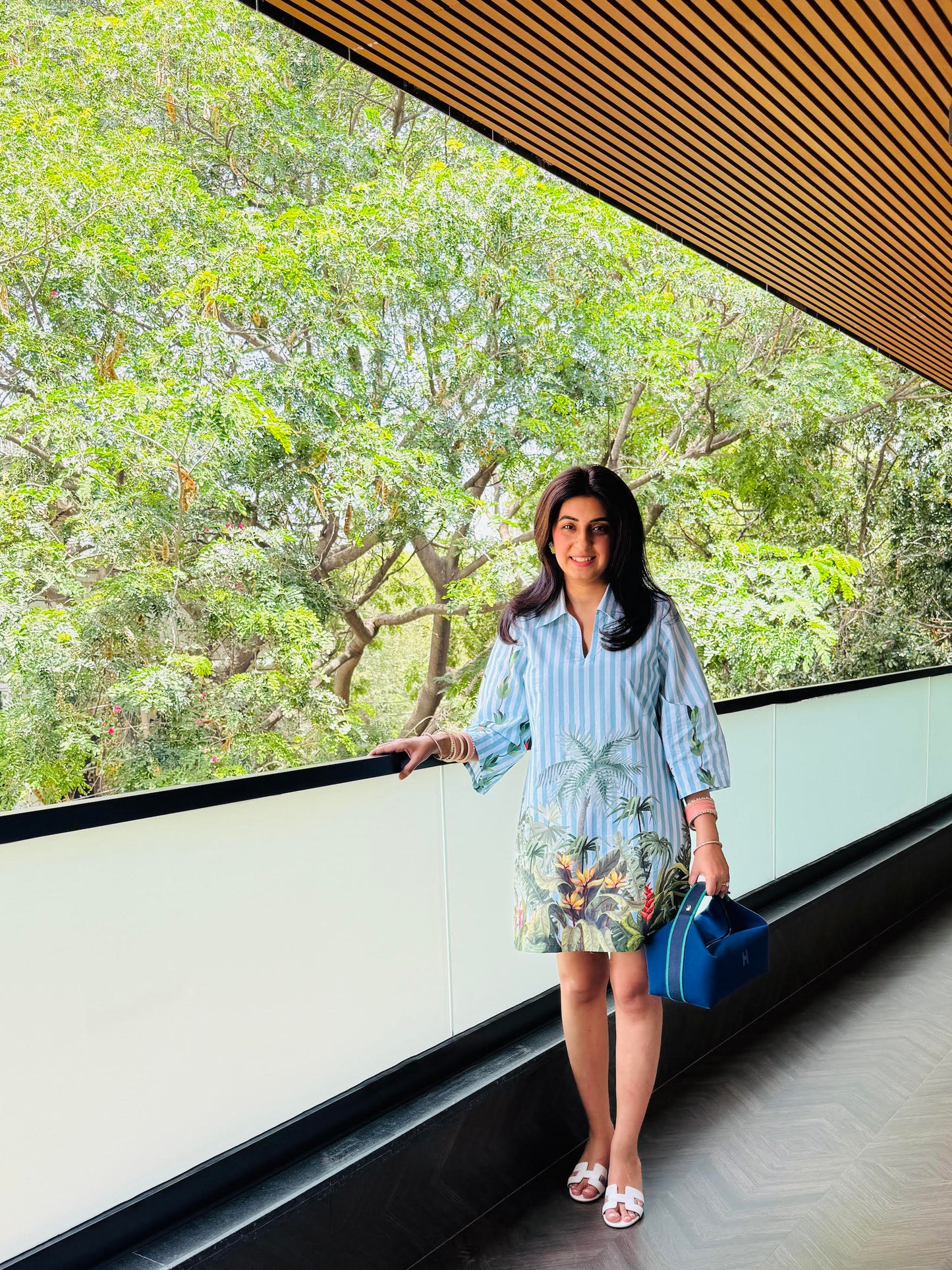 NIKITA KHURANA IN BLUE COTTON DRESS