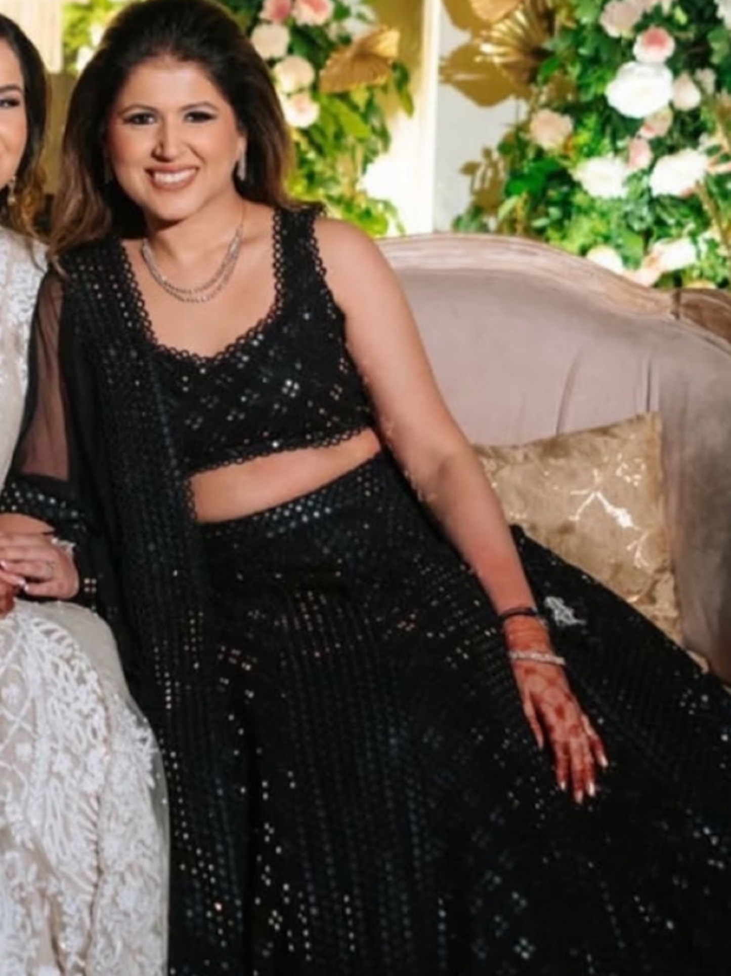 BLACK MIRROR WORK LEHENGA SET